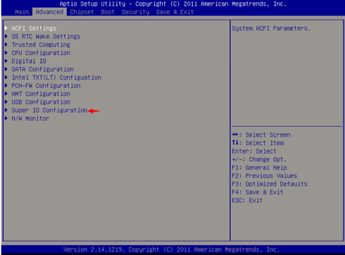 如何设置工业平板电脑BIOS及485定义的问题